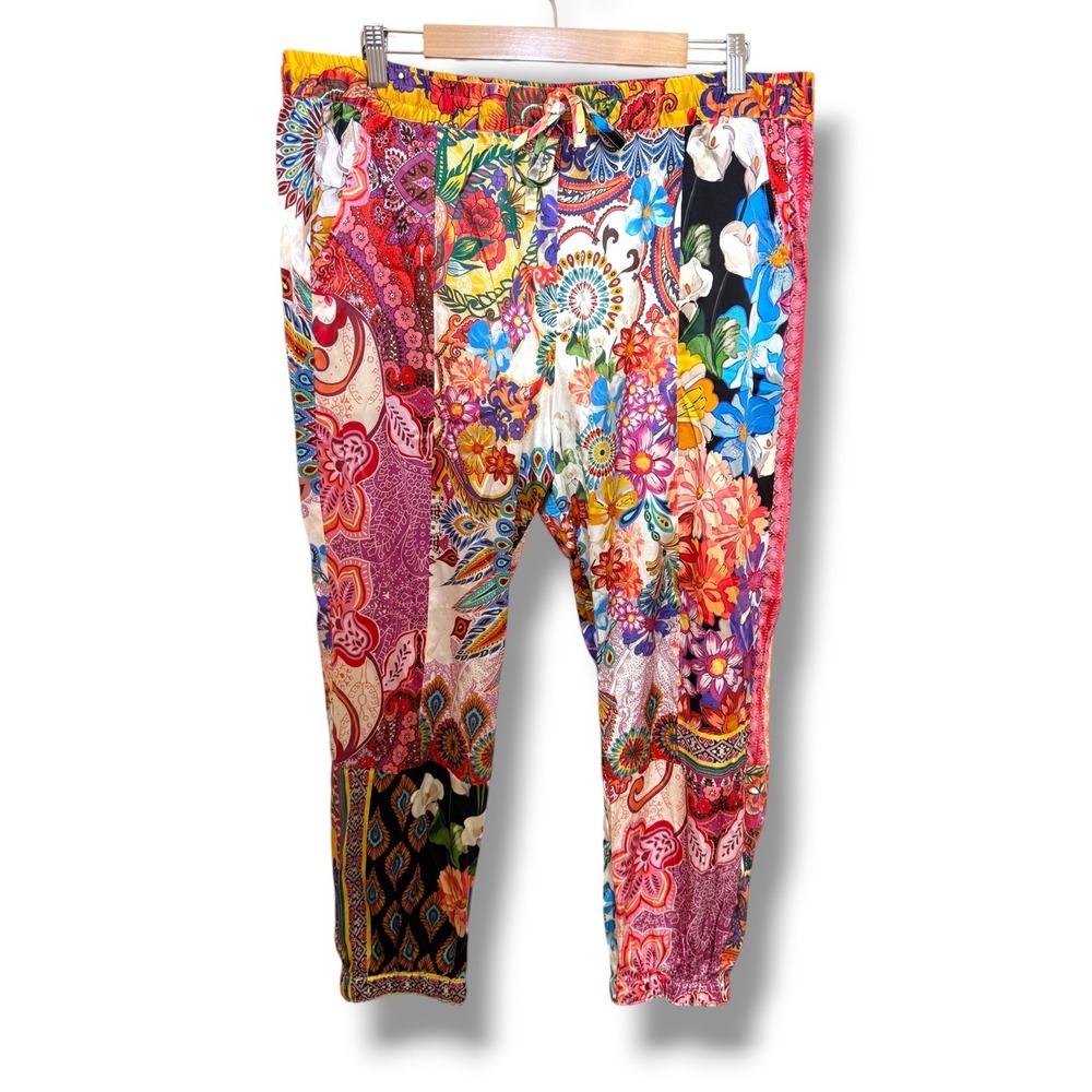 Johnny Was Etta Seamed Jogger Womens XL Magnolia Mae Patchwork NWT C69226-1